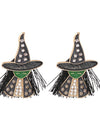 Witch Rhinestone Alloy Earrings