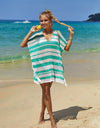 Angel Wings Tassel Openwork Striped V-Neck Cover Up