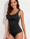 Square Neck Wide Strap Tankini Set