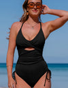 Cutout V-Neck Spaghetti Strap One-Piece Swimwear