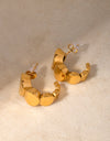 18K Gold-Plated Stainless Steel C-Hoop Earrings