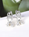 925 Sterling Silver Moissanite C-Hoop Earrings