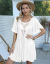 Openwork Flutter Sleeve Cover-Up Dress