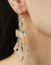 Alloy Glass Dangle Earrings