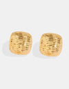 Gold-Plated Geometric Stud Earrings