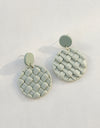 Soft Pottery Round Braided Earrings