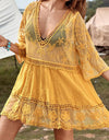 Lace Detail Plunge Cover-Up Dress