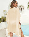 Ruffled Open Front Cover-Up