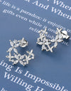 925 Sterling Silver Moissanite Lucky Clover Earrings