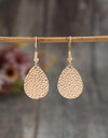 Gold-Plated Alloy Teardrop Earrings