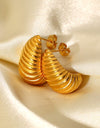 Shell Shore Spiral Stud Earrings