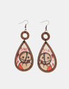 Wooden Teardrop Shape Earrings