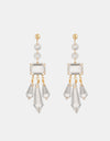 Alloy Glass Dangle Earrings