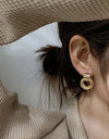 Alloy Gold-Plated Drop Earrings