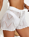 Drawstring Cutout Swim Shorts