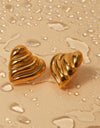 Stainless Steel Heart Shape Stud Earrings