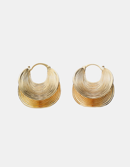 18K Gold-Plated Spiral Earrings