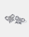 Stainless Steel Bow Stud Earrings