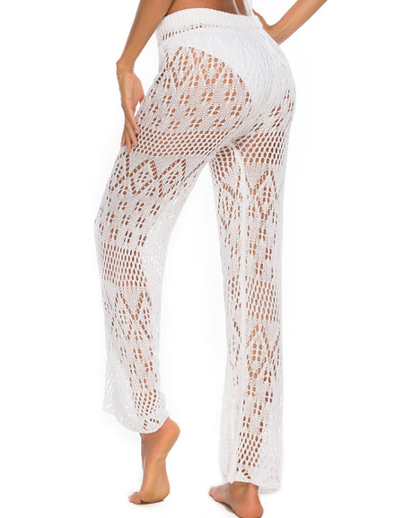 Cutout Straight Swim Pants