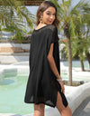 Slit Openwork V-Neck Cover-Up