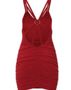 Glitter Double Spaghetti Straps Mini Dress