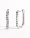 925 Sterling Silver Inlaid Zircon Earrings