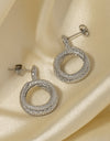 Stainless Steel Silver-Plated Snake Earrings