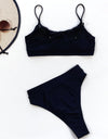 Adjustable Strap Ruched Two-Piece Swim Set