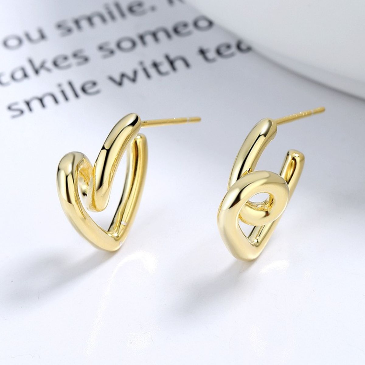 Alloy Irregular Heart Earrings