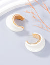 Alloy Drip Oil C-Hoop Earrings