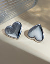 Stainless Steel Heart Stud Earrings