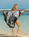 Printed Spaghetti Strap Cover Up