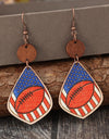 Printed Wooden Dangle Earrings