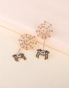 Spider Rhinestone Alloy Earrings