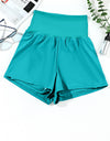 Pocketed High Waist Swim Shorts