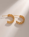 18K Gold-Plated Stainless Steel C-Hoop Earrings