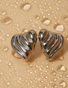 Stainless Steel Heart Shape Stud Earrings