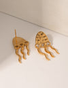 18K Gold-Plated Stainless Steel Jellyfish Earrings