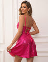 Sequin Tie Back Cami Dress