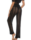 Cutout Drawstring High Waist Swim Pants