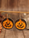 PU Leather Pumpkin Earrings