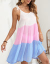 Color Block Spaghetti Strap Cover-Up Dress