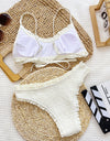 Frill Textured Spaghetti Strap Two-Piece Swim Set