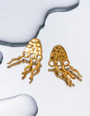 18K Gold-Plated Stainless Steel Jellyfish Earrings