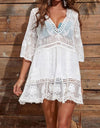 Lace Detail Plunge Cover-Up Dress