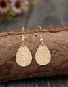 Gold-Plated Alloy Teardrop Earrings