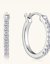 925 Sterling Silver Moissanite Huggie Earrings