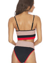 Color Block Spaghetti Strap Two-Piece Swim Set