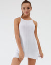 Round Neck Spaghetti Strap Sleeveless Cover Up