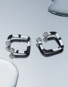 Stainless Steel Oil Drip Cuff Earrings